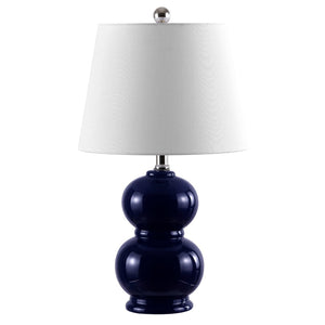 Safavieh EVERLEE, Elegant 22-Inch Ceramic Table Lamp for Stylish Ambient Lighting in Any Room Decor Navy TBL4286A