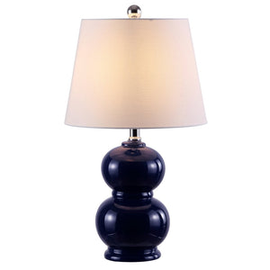 Safavieh EVERLEE, Elegant 22-Inch Ceramic Table Lamp for Stylish Ambient Lighting in Any Room Decor Navy TBL4286A