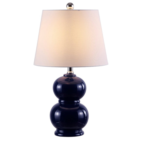 Safavieh EVERLEE, Elegant 22-Inch Ceramic Table Lamp for Stylish Ambient Lighting in Any Room Decor Navy TBL4286A