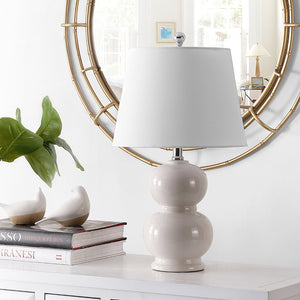 Safavieh EVERLEE, Elegant 22-Inch Ceramic Table Lamp for Stylish Ambient Lighting in Any Room Decor Ivory TBL4286B