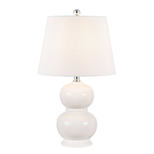 Safavieh EVERLEE, Elegant 22-Inch Ceramic Table Lamp for Stylish Ambient Lighting in Any Room Decor Ivory TBL4286B