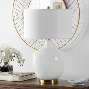 Safavieh EUGENIE, 27-Inch Antique White Glass Table Lamp – Elegant Illumination for Any Room Décor Style TBL4289A