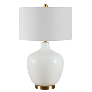Safavieh EUGENIE, 27-Inch Antique White Glass Table Lamp – Elegant Illumination for Any Room Décor Style TBL4289A