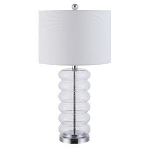 Safavieh PELI, 26.5-Inch Clear Glass Table Lamp - Elegant Contemporary Design for Living Room & Bedroom Decor TBL4293A