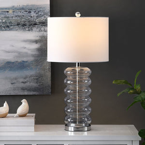 Safavieh PELI, 26.5-Inch Clear Glass Table Lamp - Elegant Contemporary Design for Living Room & Bedroom Decor TBL4293A