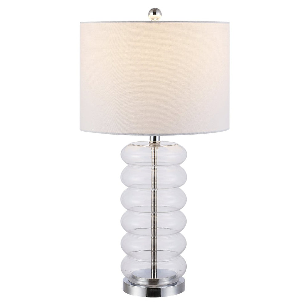 Safavieh PELI, 26.5-Inch Clear Glass Table Lamp - Elegant Contemporary Design for Living Room & Bedroom Decor TBL4293A