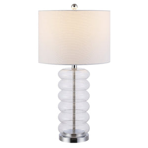 Safavieh PELI, 26.5-Inch Clear Glass Table Lamp - Elegant Contemporary Design for Living Room & Bedroom Decor TBL4293A