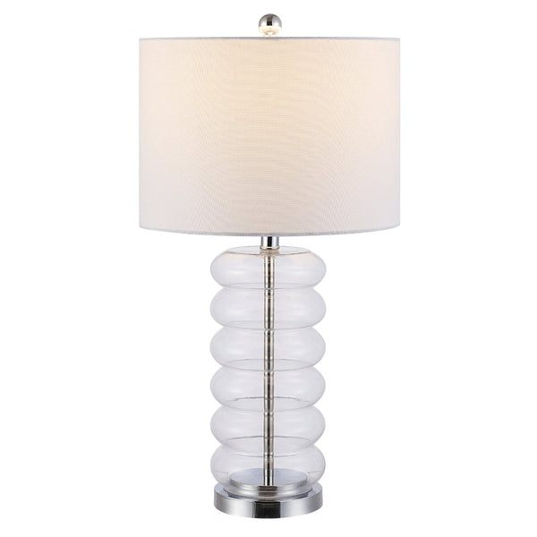 Safavieh PELI, 26.5-Inch Clear Glass Table Lamp - Elegant Contemporary Design for Living Room & Bedroom Decor TBL4293A