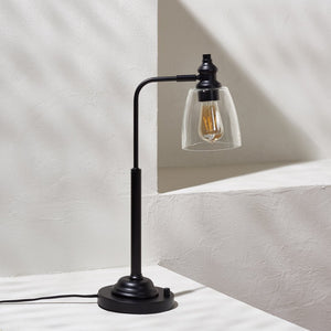 Safavieh RINO, Sleek 23-Inch Black Metal Table Lamp with USB Port for Modern Spaces & Effortless Charging TBL4294A