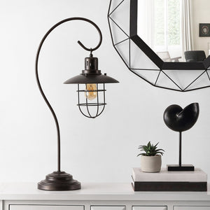 Safavieh NORA, 29.5-Inch Matte Black Iron Table Lamp - Stylish, Durable Lighting for Home or Office Decor TBL4296A
