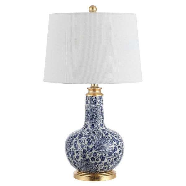 Safavieh LEIA, Elegant Ceramic Table Lamp with Timeless Design for Cozy Lighting in Any Room Décor Blue TBL4297B
