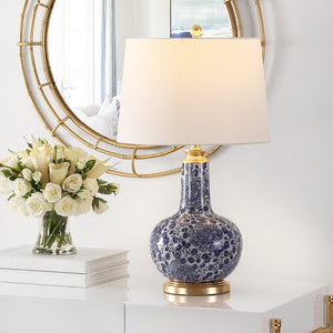Safavieh LEIA, Elegant Ceramic Table Lamp with Timeless Design for Cozy Lighting in Any Room Décor Blue TBL4297B