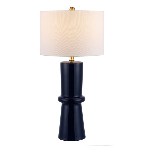 Safavieh ELLARIA, Elegant Navy Blue Ceramic Table Lamp Set of 2 – Perfect for Living Rooms & Bedrooms! TBL4300A-SET2