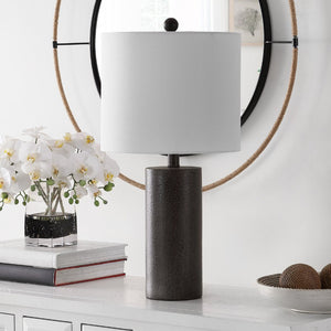 Safavieh NORI, 24-Inch Dark Grey Polyresin Table Lamp - Modern Sculptural Design for Home & Office Decor TBL4301A