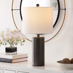 Safavieh NORI, 24-Inch Dark Grey Polyresin Table Lamp - Modern Sculptural Design for Home & Office Decor TBL4301A