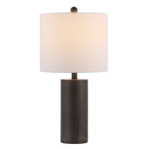 Safavieh NORI, 24-Inch Dark Grey Polyresin Table Lamp - Modern Sculptural Design for Home & Office Decor TBL4301A