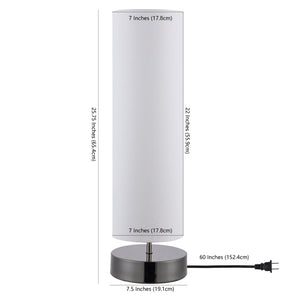 Safavieh WICK, 25.75-Inch Nickel Metal Table Lamp for Modern Decor - Minimalist Design & Ambient Lighting TBL4302A