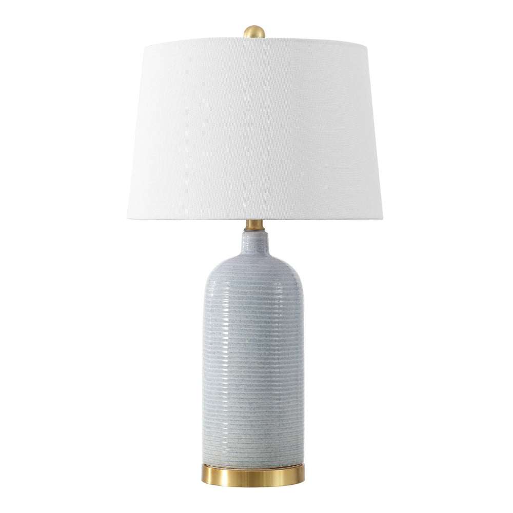 Safavieh STARK, 27-Inch Glossy Blue Ceramic Table Lamp – Modern Accent Lighting for Home, Office & More! TBL4303A