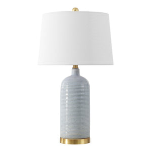 Safavieh STARK, 27-Inch Glossy Blue Ceramic Table Lamp – Modern Accent Lighting for Home, Office & More! TBL4303A