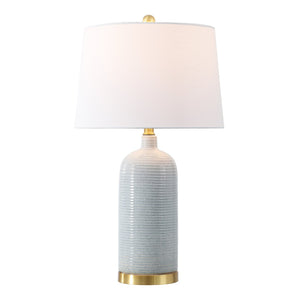 Safavieh STARK, 27-Inch Glossy Blue Ceramic Table Lamp – Modern Accent Lighting for Home, Office & More! TBL4303A
