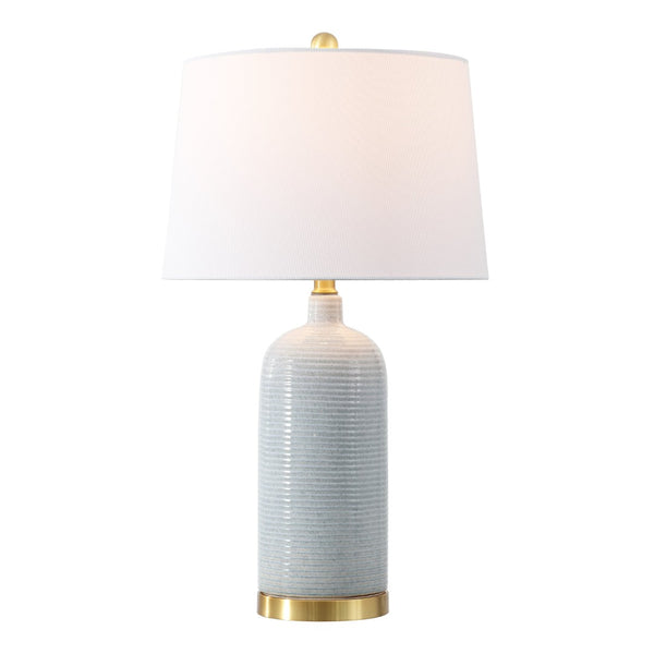 Safavieh STARK, 27-Inch Glossy Blue Ceramic Table Lamp – Modern Accent Lighting for Home, Office & More! TBL4303A