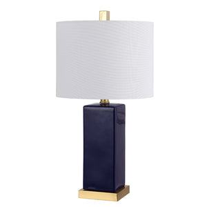 Safavieh WENDI, 23-Inch Navy Blue Ceramic Table Lamp - Elegant Accent Lighting for Home & Office Decor TBL4305A