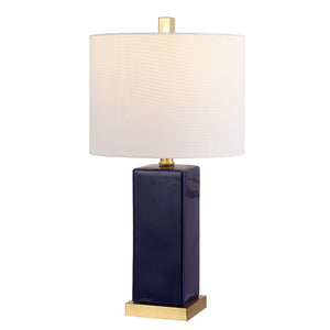 Safavieh WENDI, 23-Inch Navy Blue Ceramic Table Lamp - Elegant Accent Lighting for Home & Office Decor TBL4305A