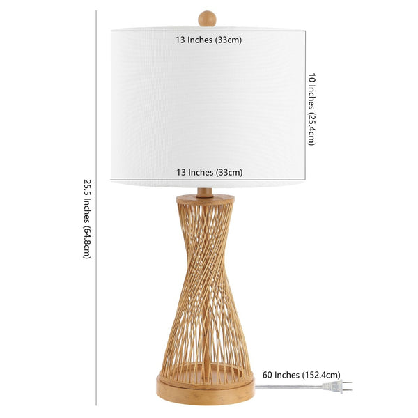 Safavieh MAGNUS, 25.5-Inch Natural Rattan Table Lamp - Elegant Ambient Lighting for Modern & Coastal Decor TBL4306A