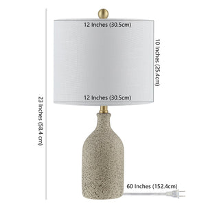 Safavieh GUNNAR, 23-Inch Grey Ceramic Table Lamp - Elegant Lighting for Modern Homes & Offices, Durable Design TBL4307A