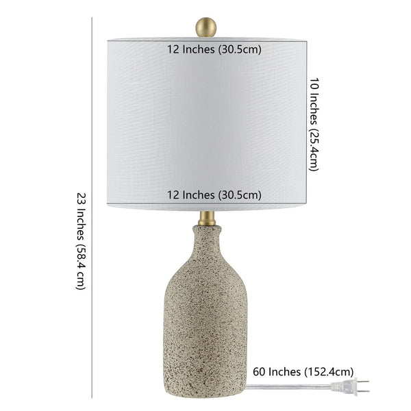 Safavieh GUNNAR, 23-Inch Grey Ceramic Table Lamp - Elegant Lighting for Modern Homes & Offices, Durable Design TBL4307A