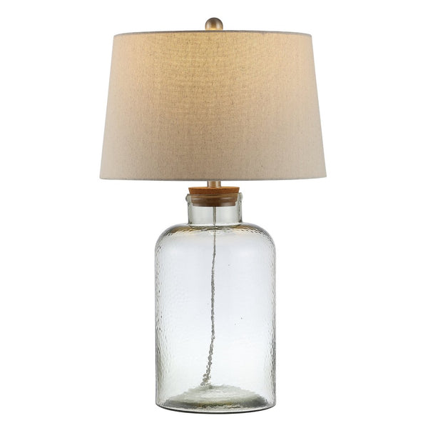 Safavieh CADEN, Modern Clear Glass Table Lamp Set of 2 - 27.5 Inch Tall, Elegant Design for Any Room TBL4308A-SET2