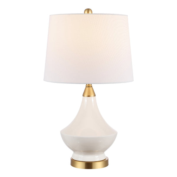Safavieh MARLOWE, Elegant White Ceramic Table Lamp Set of 2 for Timeless Style in Any Room Decor TBL4310A-SET2