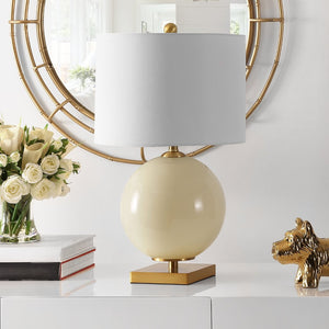 Safavieh ANINA, Elegant Cream Glass Table Lamp Set of 2 - Timeless Design for Modern and Classic Interiors TBL4311A-SET2