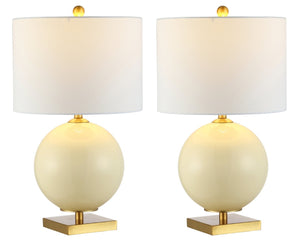 Safavieh ANINA, Elegant Cream Glass Table Lamp Set of 2 - Timeless Design for Modern and Classic Interiors TBL4311A-SET2