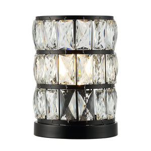 Safavieh ALVA, Elegant 9-Inch Crystal-Acrylic Table Lamp for Modern Decor and Cozy Illumination Options Black TBL4312A