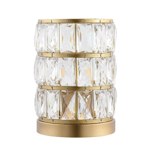 Safavieh ALVA, Elegant 9-Inch Crystal-Acrylic Table Lamp for Modern Decor and Cozy Illumination Options Brass TBL4312B