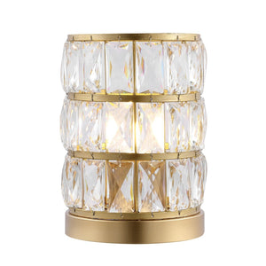 Safavieh ALVA, Elegant 9-Inch Crystal-Acrylic Table Lamp for Modern Decor and Cozy Illumination Options Brass TBL4312B