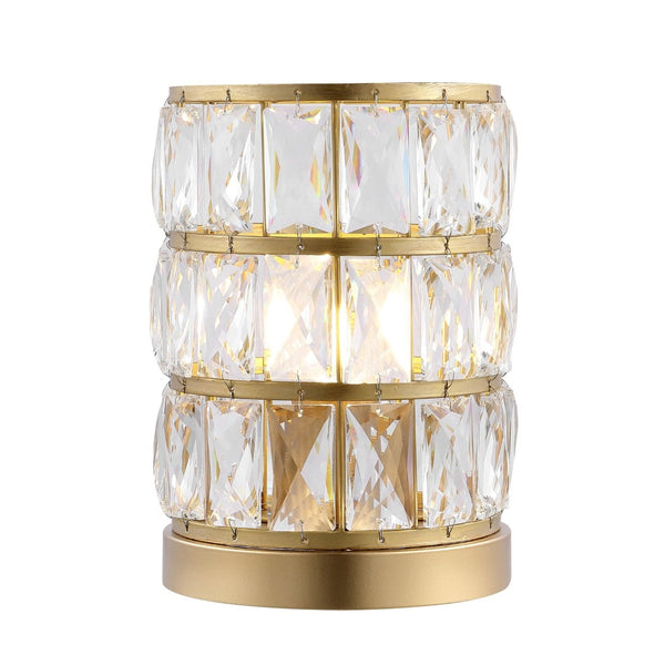 Safavieh ALVA, Elegant 9-Inch Crystal-Acrylic Table Lamp for Modern Decor and Cozy Illumination Options Brass TBL4312B