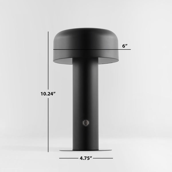 Safavieh MAYELLA, 11-Inch Black Rechargeable LED Table Lamp for Modern Spaces - Stylish & Portable Lighting Solution TBL4313A
