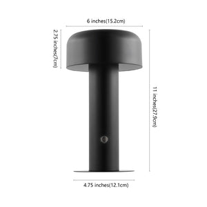 Safavieh MAYELLA, 11-Inch Black Rechargeable LED Table Lamp for Modern Spaces - Stylish & Portable Lighting Solution TBL4313A