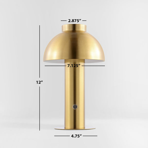 Safavieh NIARA, Modern Rechargeable LED Table Lamp for Home & Office – Elegant Design, Versatile Lighting Solution Brass TBL4315A
