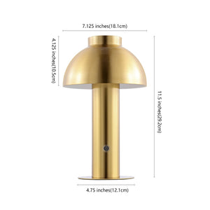 Safavieh NIARA, Modern Rechargeable LED Table Lamp for Home & Office – Elegant Design, Versatile Lighting Solution Brass TBL4315A