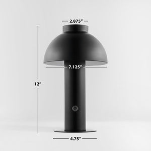 Safavieh NIARA, Modern Rechargeable LED Table Lamp for Home & Office – Elegant Design, Versatile Lighting Solution Black TBL4315B