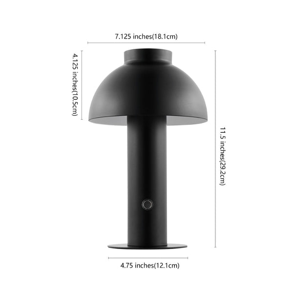 Safavieh NIARA, Modern Rechargeable LED Table Lamp for Home & Office – Elegant Design, Versatile Lighting Solution Black TBL4315B