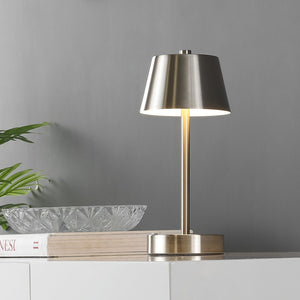 Safavieh LAITA, 11 INCH RECHARGEABLE LED TABLE LAMP - Modern Elegant Design for Any Room's Ambiance and Style Nickle TBL4316A