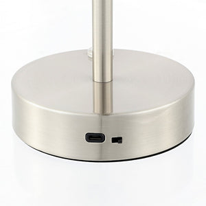 Safavieh LAITA, 11 INCH RECHARGEABLE LED TABLE LAMP - Modern Elegant Design for Any Room's Ambiance and Style Nickle TBL4316A