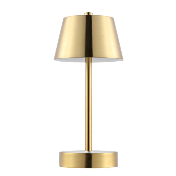 Safavieh LAITA, 11 INCH RECHARGEABLE LED TABLE LAMP - Modern Elegant Design for Any Room's Ambiance and Style Brass TBL4316B