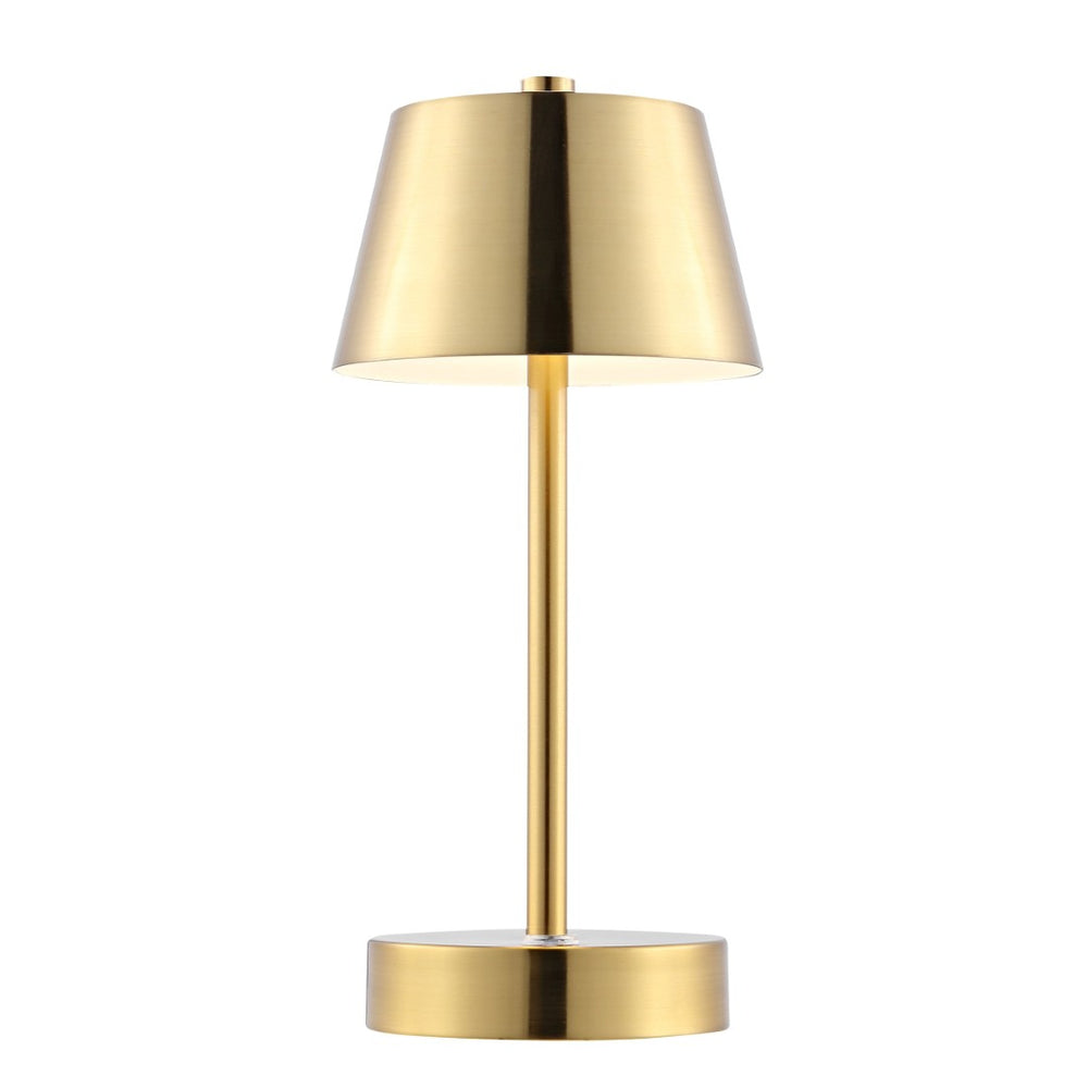 Safavieh LAITA, 11 INCH RECHARGEABLE LED TABLE LAMP - Modern Elegant Design for Any Room's Ambiance and Style Brass TBL4316B