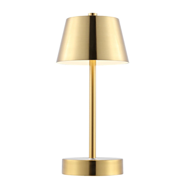 Safavieh LAITA, 11 INCH RECHARGEABLE LED TABLE LAMP - Modern Elegant Design for Any Room's Ambiance and Style Brass TBL4316B