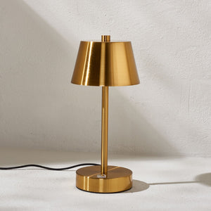 Safavieh LAITA, 11 INCH RECHARGEABLE LED TABLE LAMP - Modern Elegant Design for Any Room's Ambiance and Style Brass TBL4316B